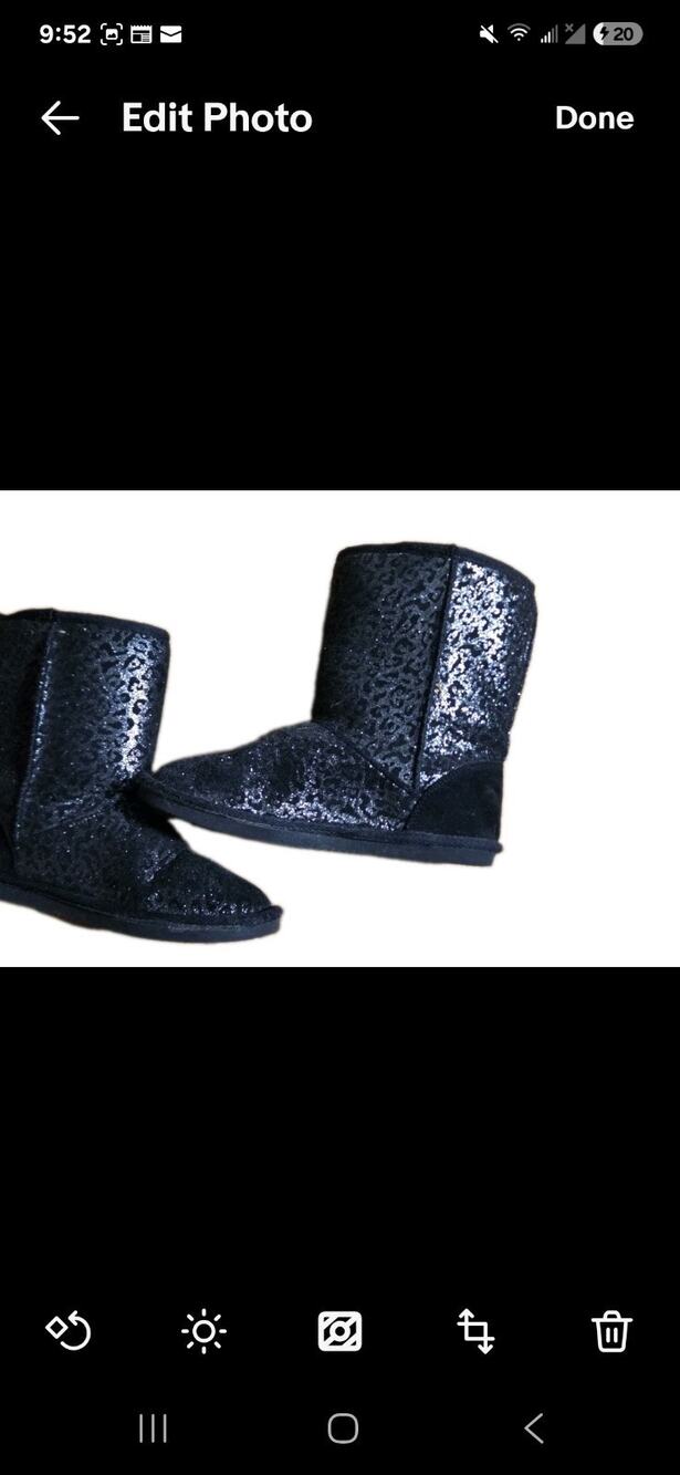 Kids Sparkle Winter Boots - Black Sz 3